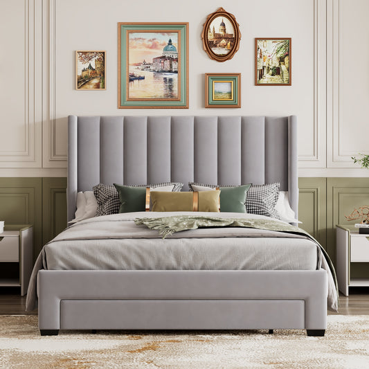 Lined Storage Queen Bed