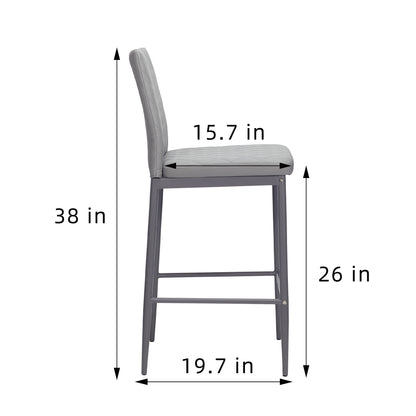 Diamond Back Gray Bar Stool (set of 2)