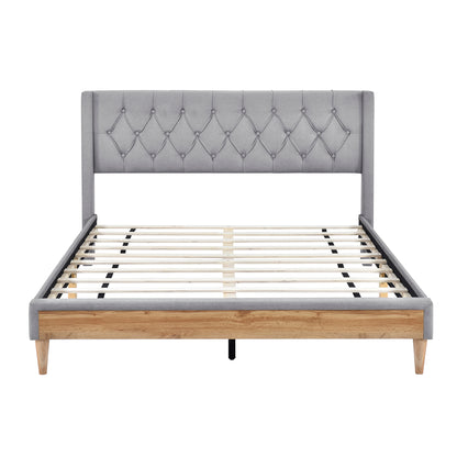 4-Piece Bedroom Set Queen Size Upholstered Platform Bed