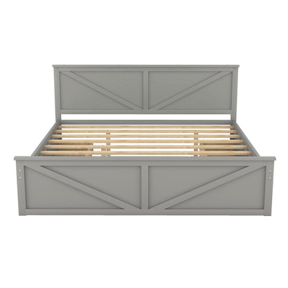 Farm Storage King Bed (gray)