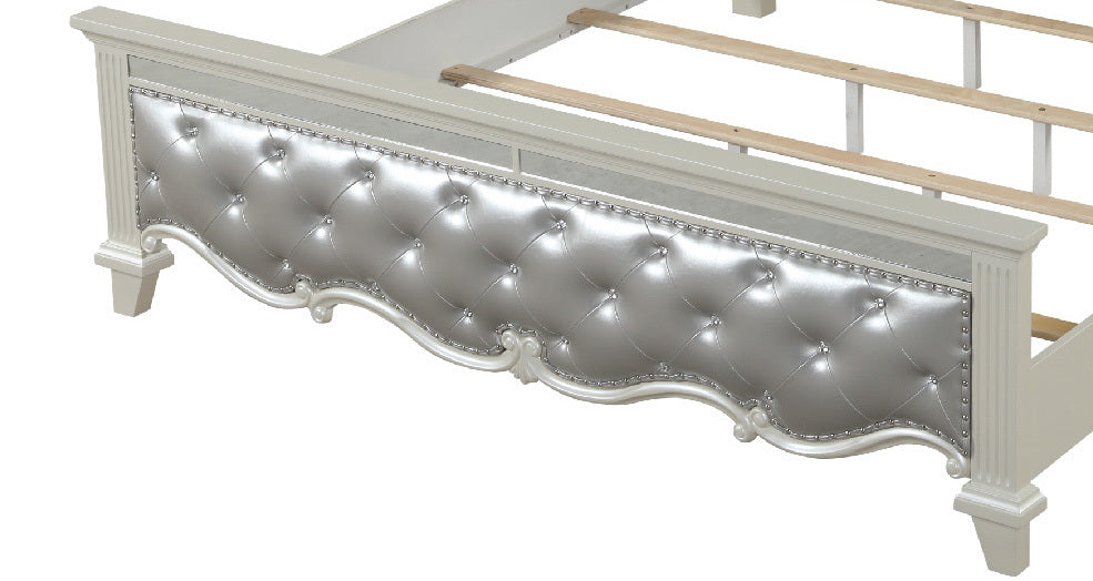 Milan Tufted King Bed (white)