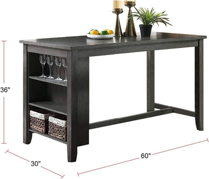 Modern Contemporary Gray 5-Piece Counter Height Dining Table