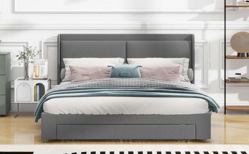 Zelda Queen Bed (gray)