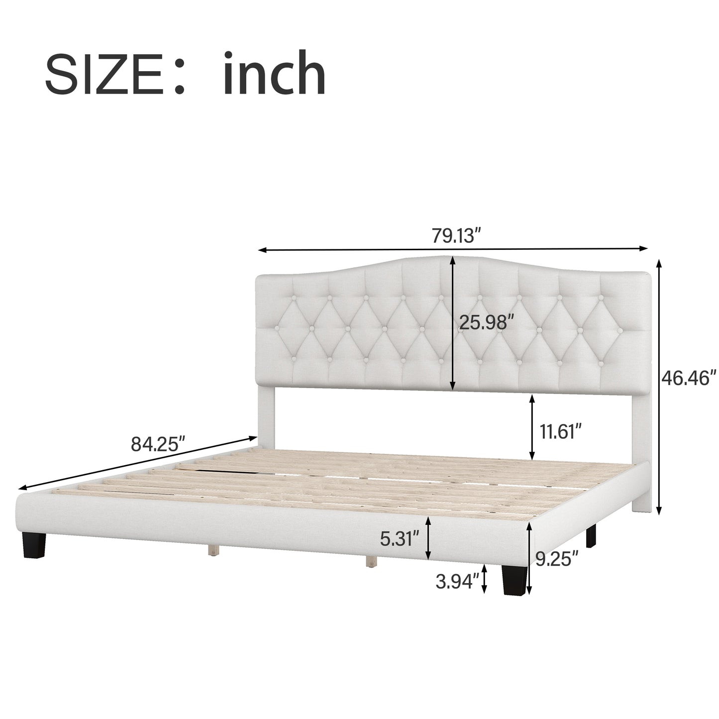 Mefo King Bed (beige)