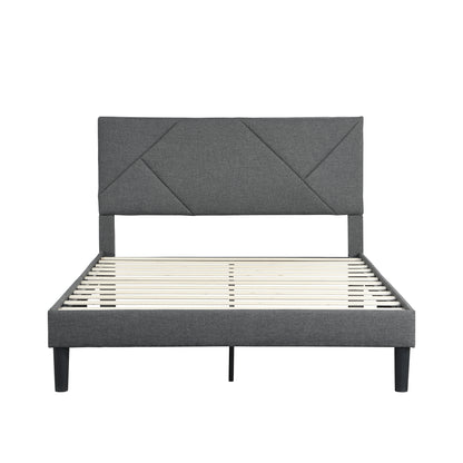 Zag Queen Bed (gray)