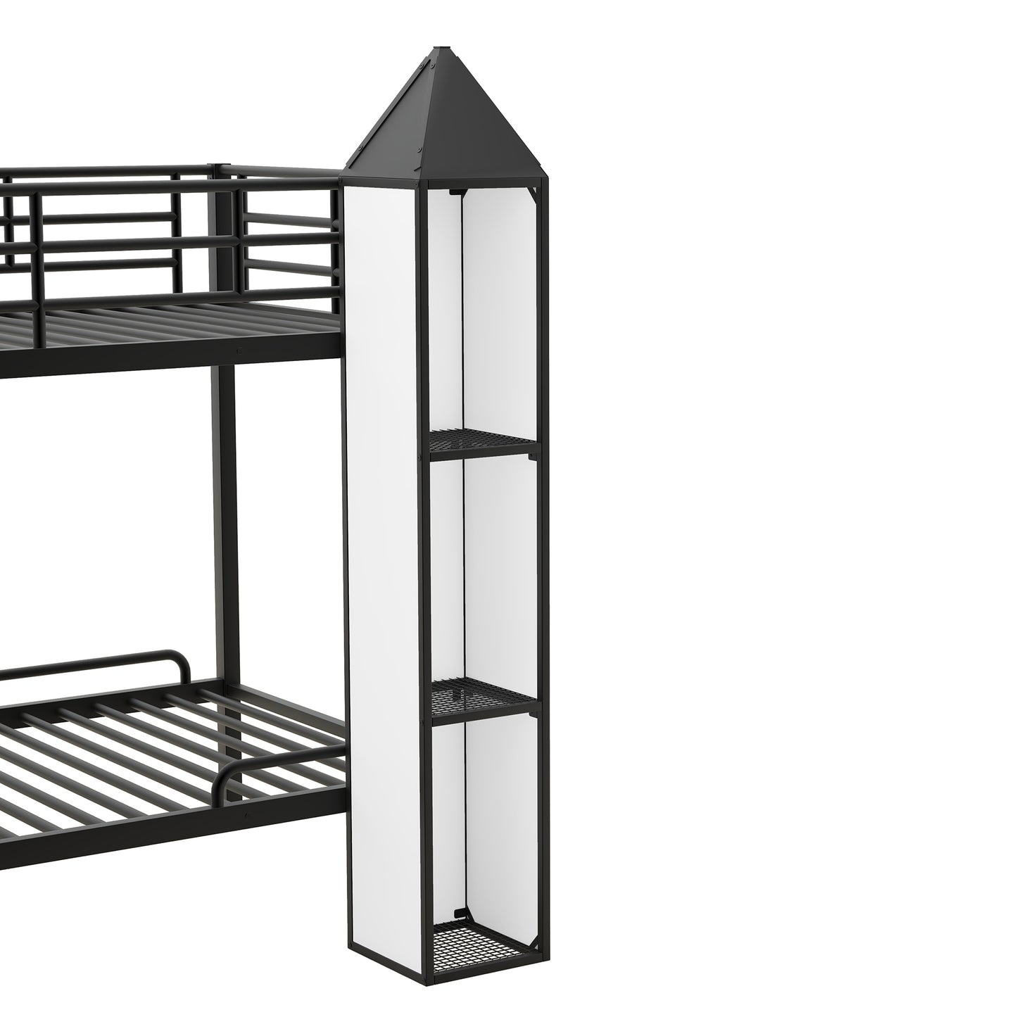 Castle Black Twin over Twin Bunk Bed