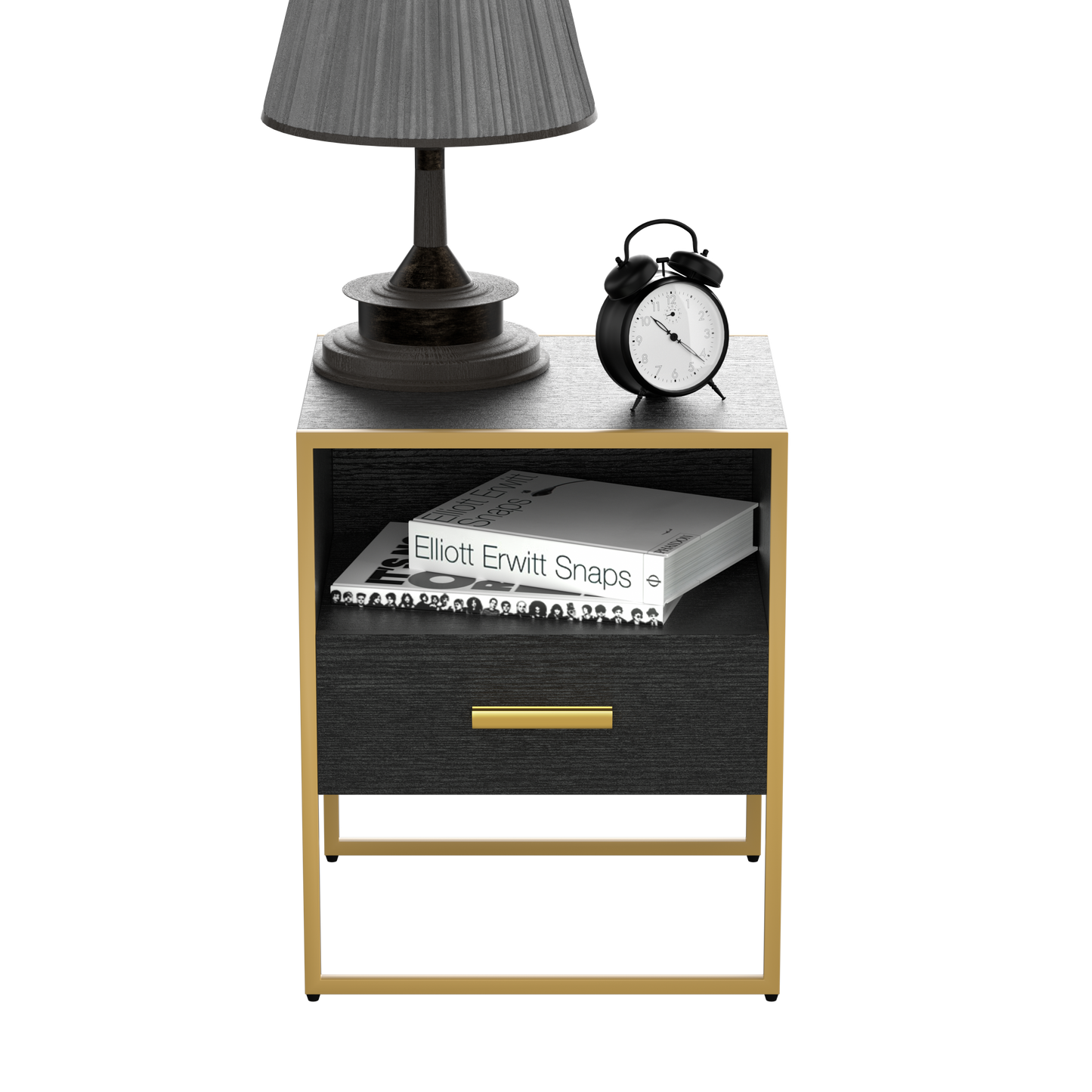 Silas Gold/Black Nightstand