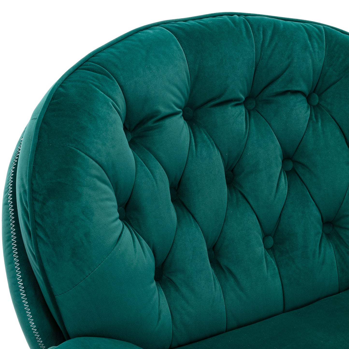 Marsh Green Accent Chair with Ottoman