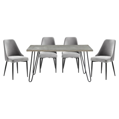 Melbourne Gray 5 Piece Dining Table Set
