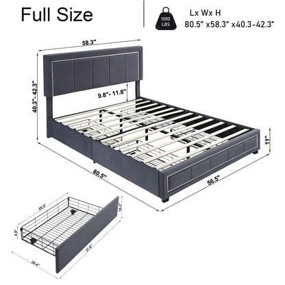 Kiera Full Bed (gray)