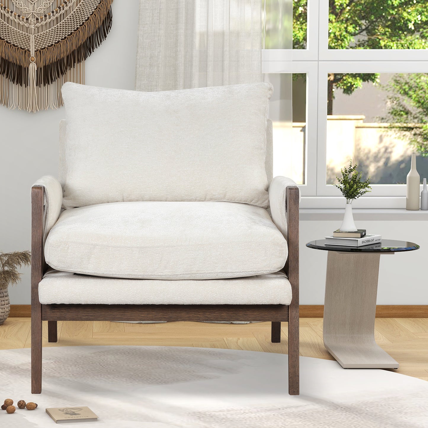 Malibu White Accent Chair