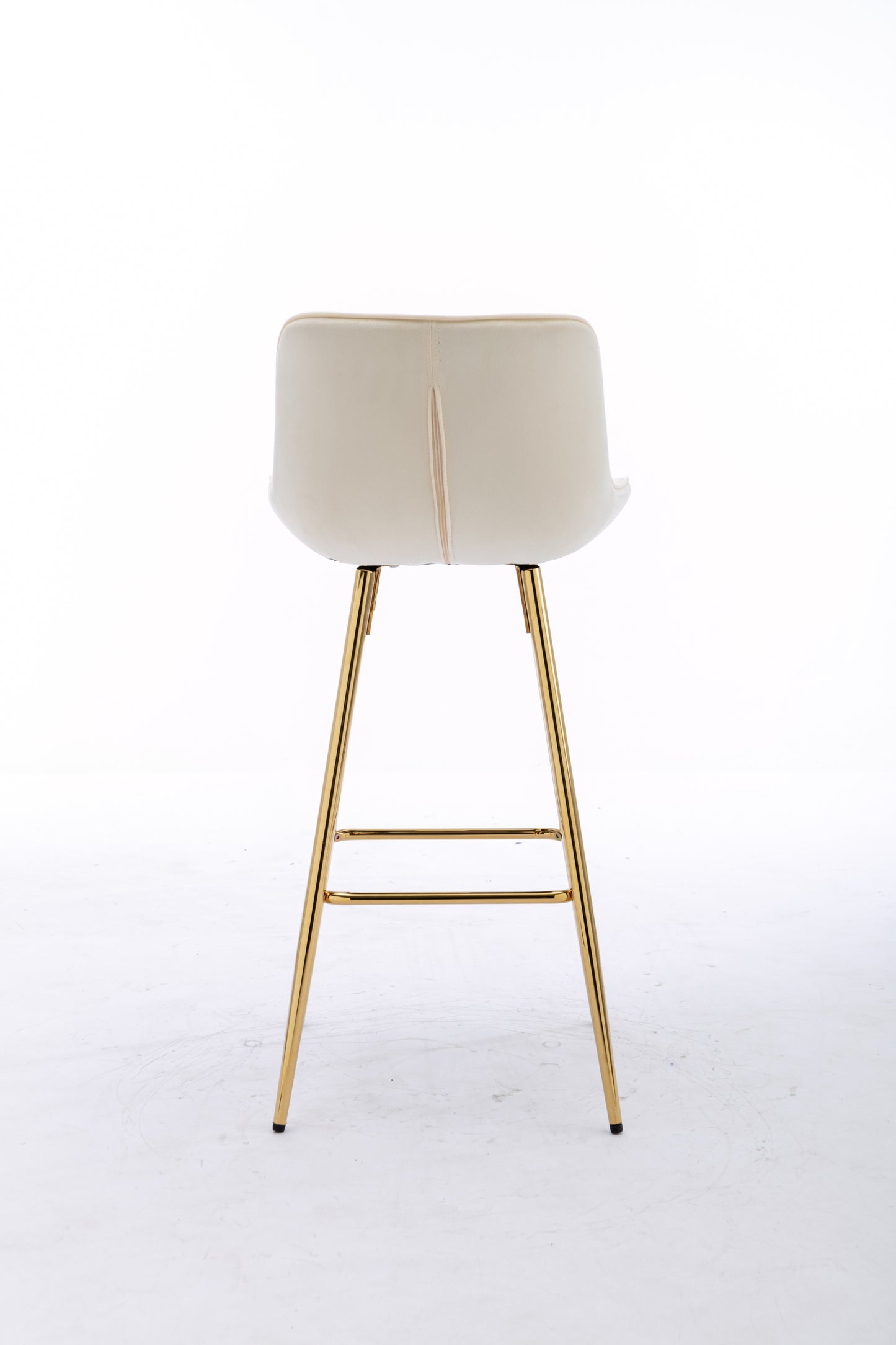 30" Set of 2 Bar Stools (cream/gold)