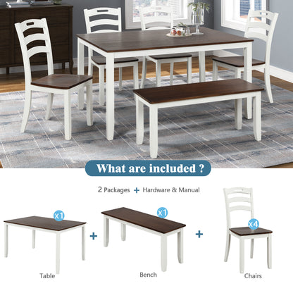 Ivory 6-Piece Dining Table