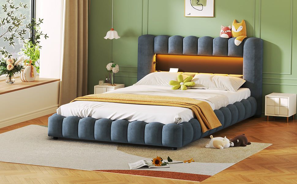 Tululla Queen Bed (blue)