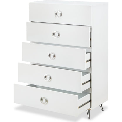 Elms 5-Drawer Chest (white)