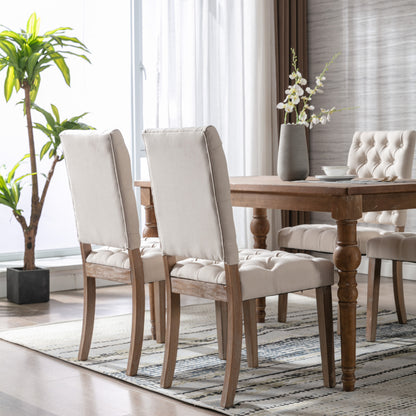 Buttoned Cream Dining Chair (set of 2)