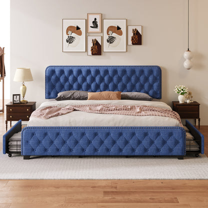 Hazel King Bed (blue)