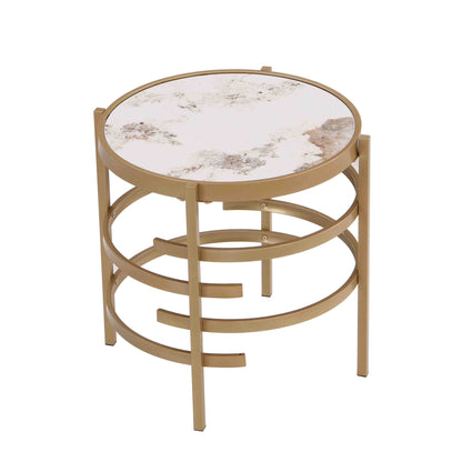 Sintered Stone End Table (gold)