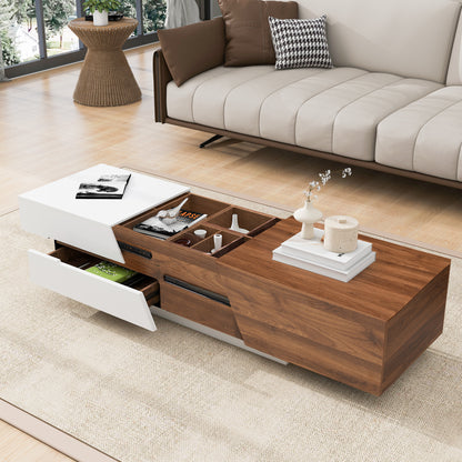 Extendable Sliding Coffee Table (white)