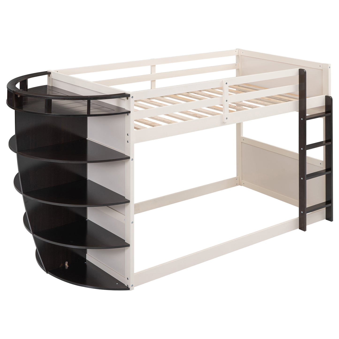 Boat Shape Twin over Twin Bunk Bed