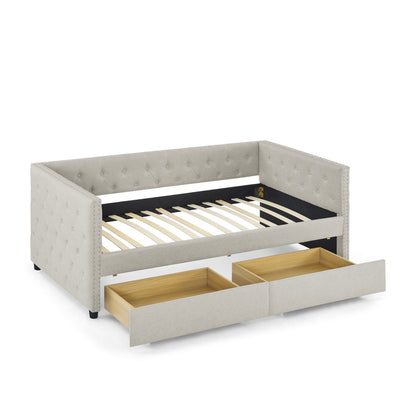 Fluff Beige Daybed with Drawer (twin)