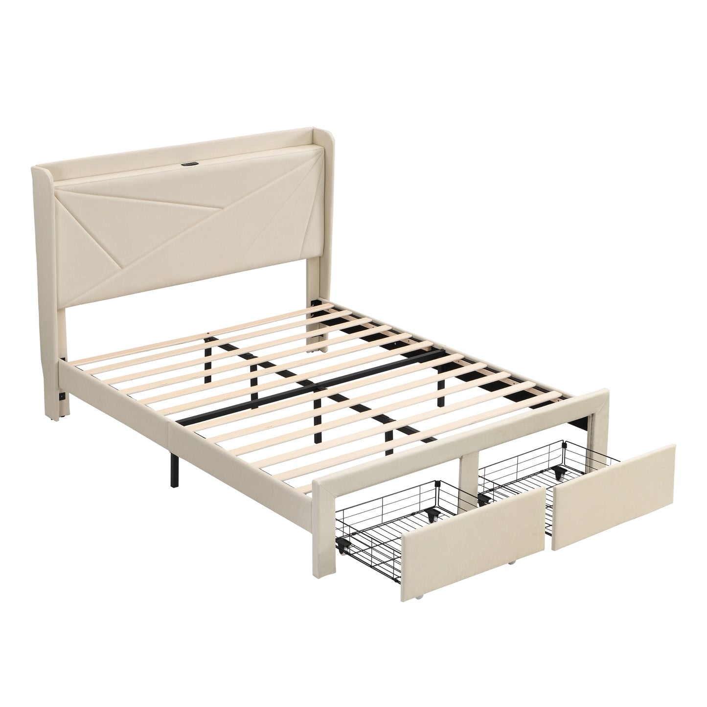 Noah Full Bed (beige)