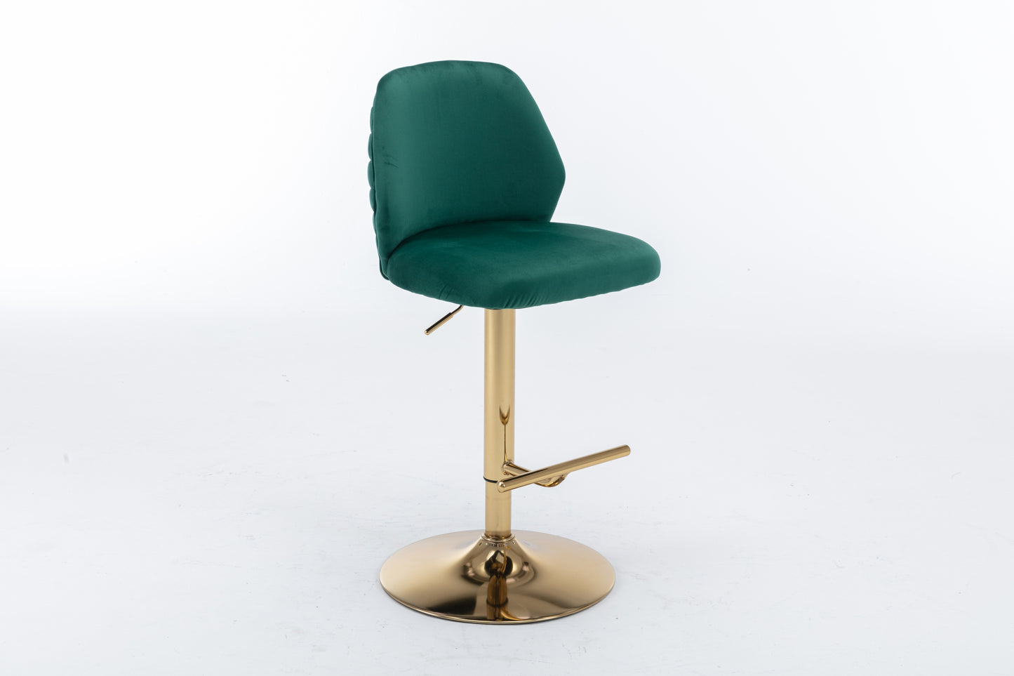 Rock Adjustable Bar Stool Set of 2 (green/gold)