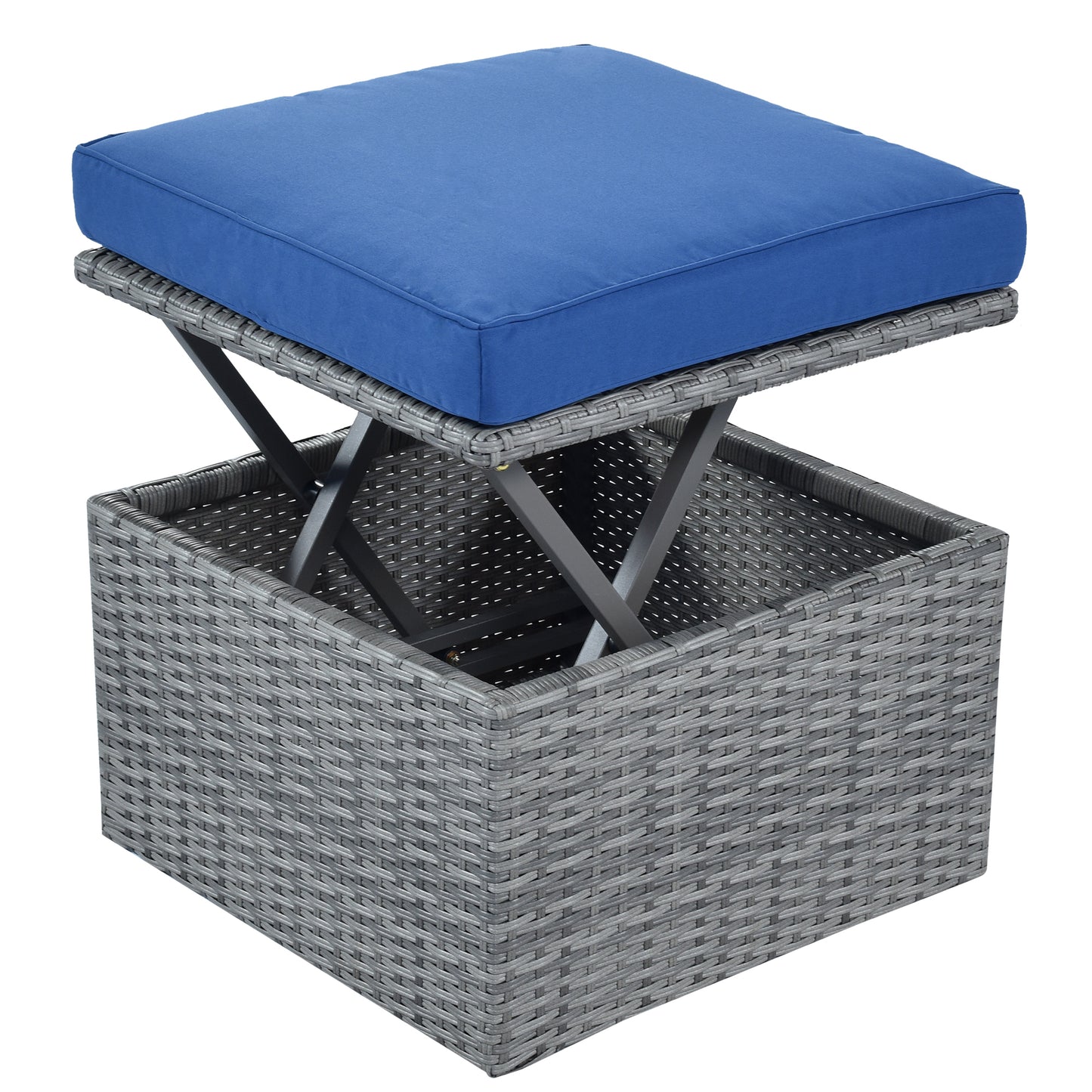 Outdoor Convertible Sunbed (blue)