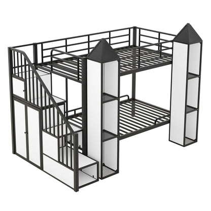 Castle Black Twin over Twin Bunk Bed