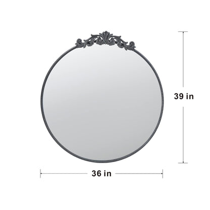 Round Decorative Black Mirror