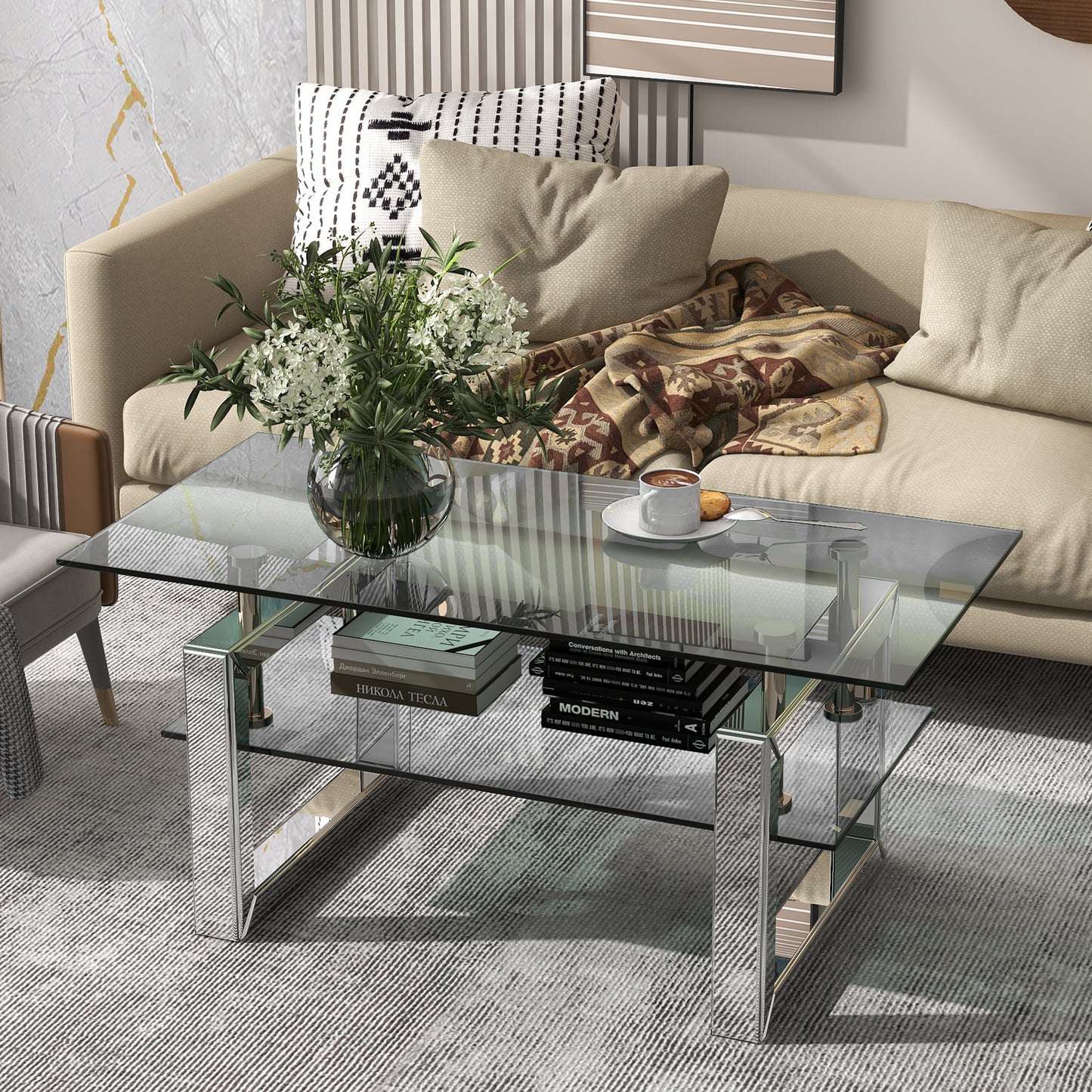 Delar Glass Coffee Table