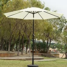 Simple Deluxe 9ft Outdoor Umbrella (beige)