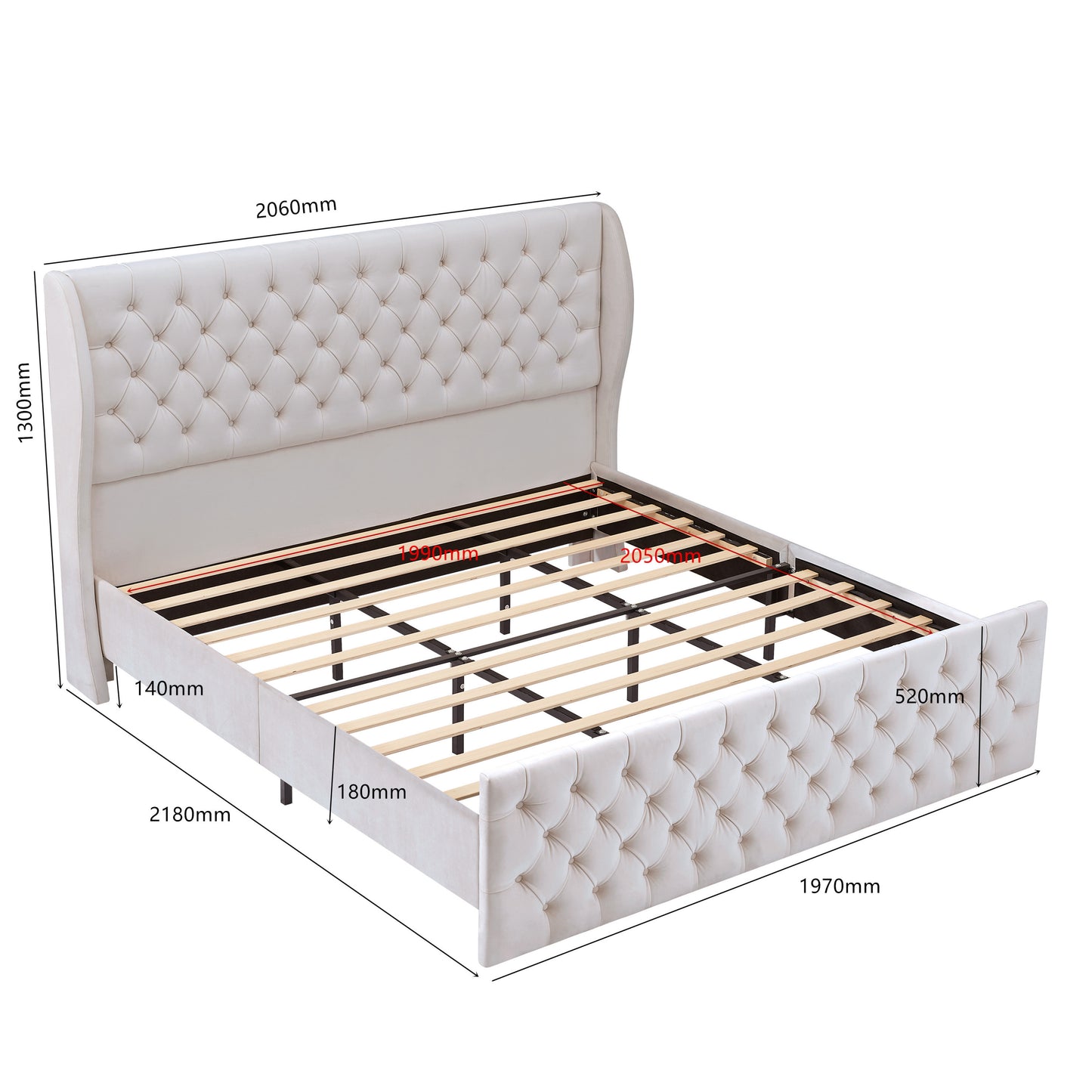 Rodeo King Bed (white)