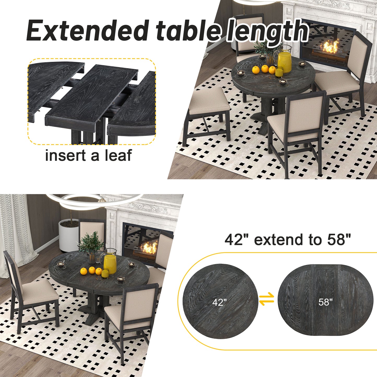 Makena 5 Piece Dining Table Set