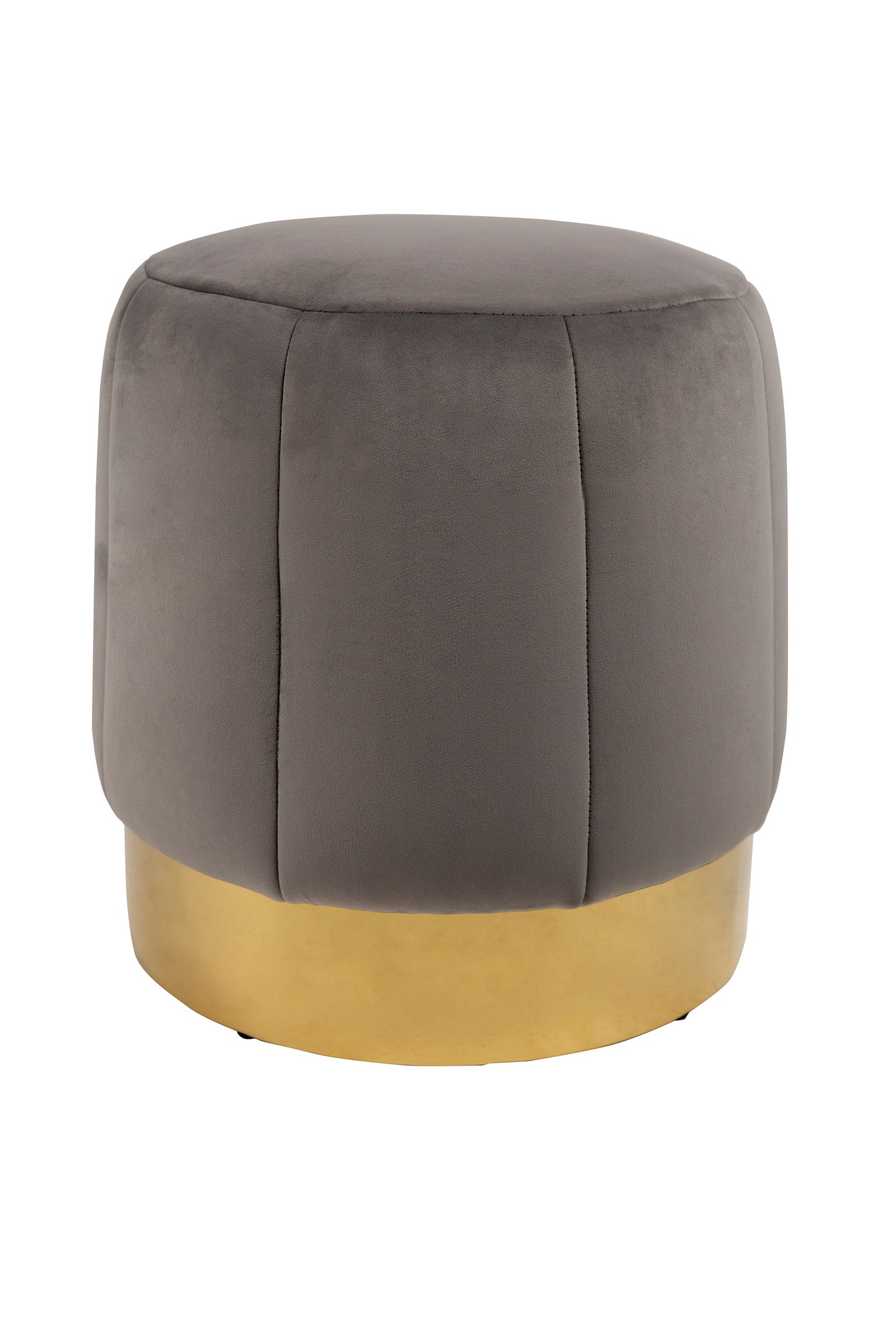 Tall Stainless Steel Ottoman in Gray