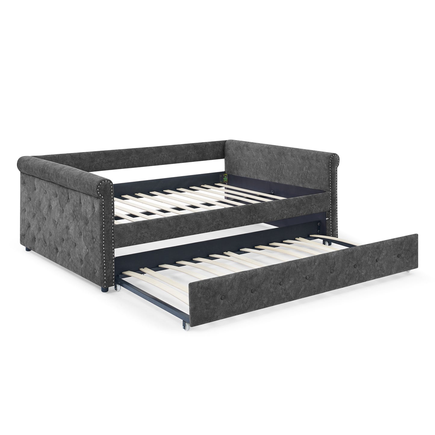 Cassia Dark Gray Daybed with Trundle (Full/twin)