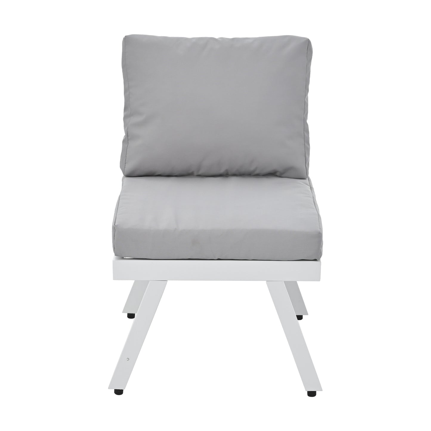 Industrial 5-Piece Aluminum Outdoor Seating Set (gray)