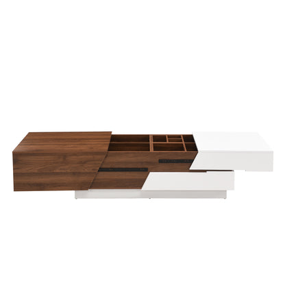 Extendable Sliding Coffee Table (white)