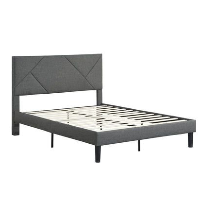 Zag Queen Bed (gray)
