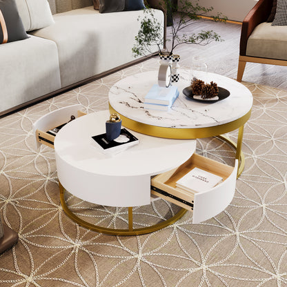 Golden Nesting Coffee Table