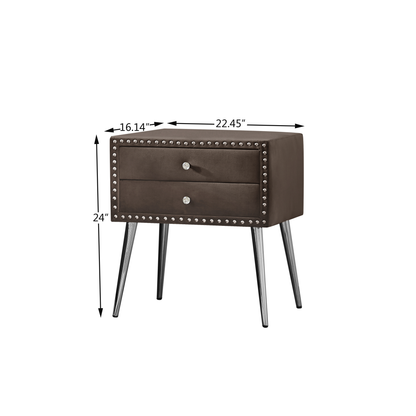 X Velvet Night Stand (brown)