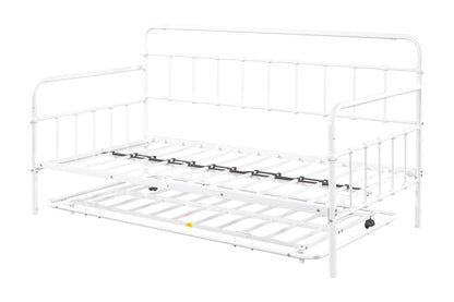 Metal White Daybed with Trundle Frame (twin)