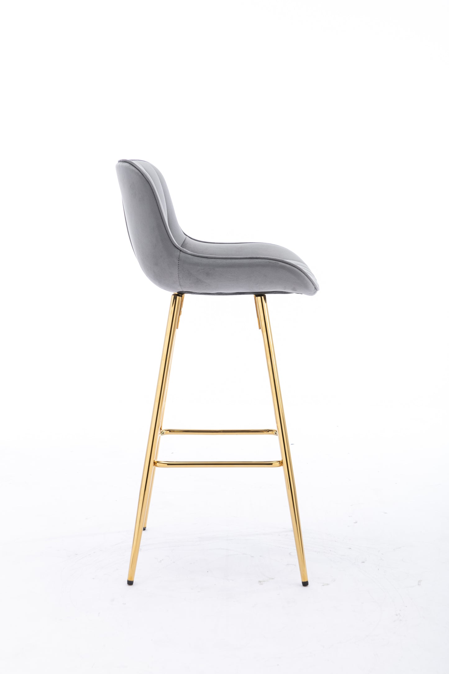 26" Set of 2 Bar Stools (gray/gold)