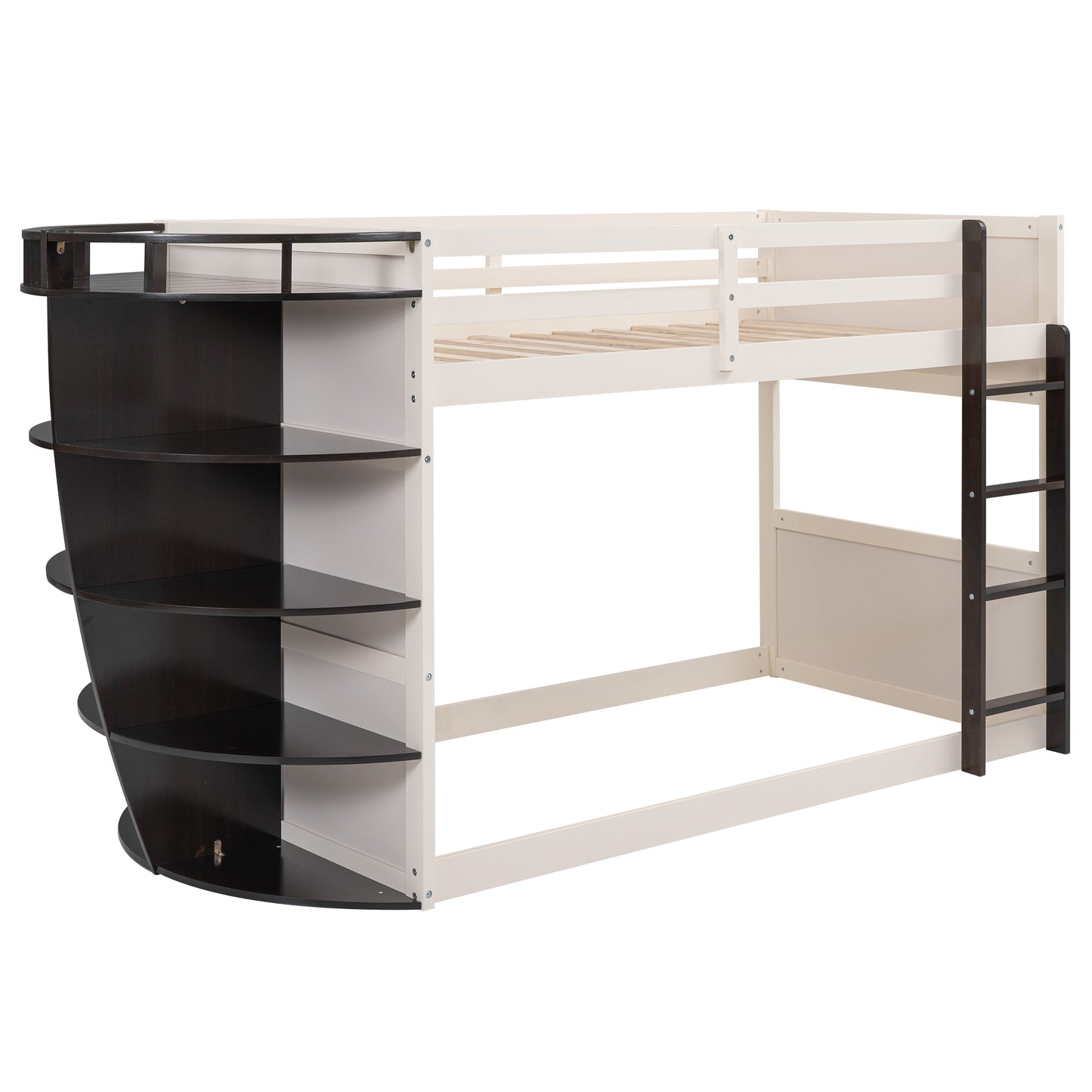 Boat Shape Twin over Twin Bunk Bed