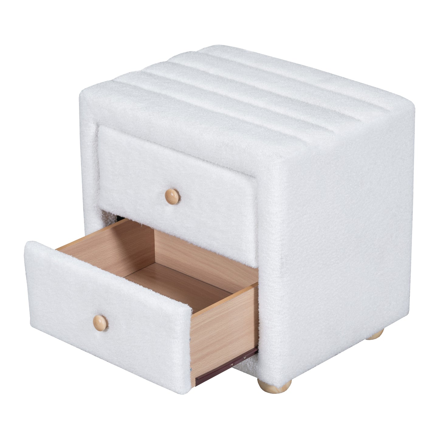 Teddy White Fleece Nightstand