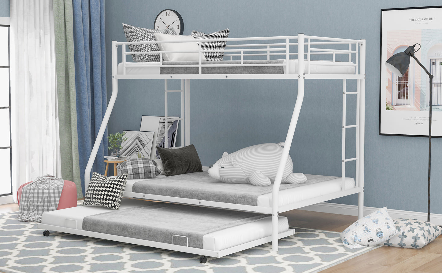 Twin over Full Bed with Sturdy Steel Frame