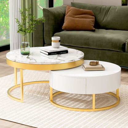 Golden Nesting Coffee Table