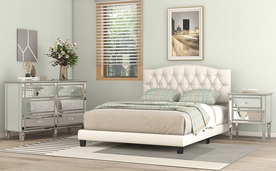 Mefo King Bed (beige)