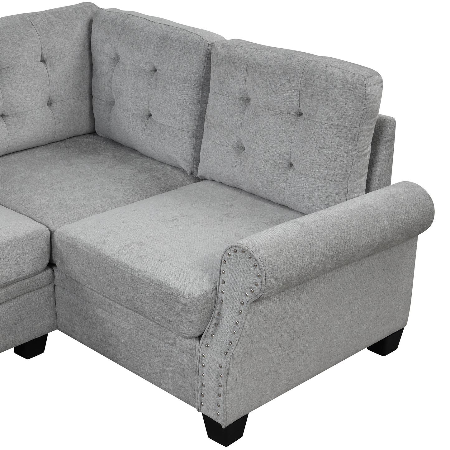 Buckingham Sectional Linen Sofa