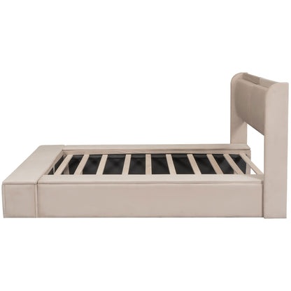 Erion Queen Bed (beige)